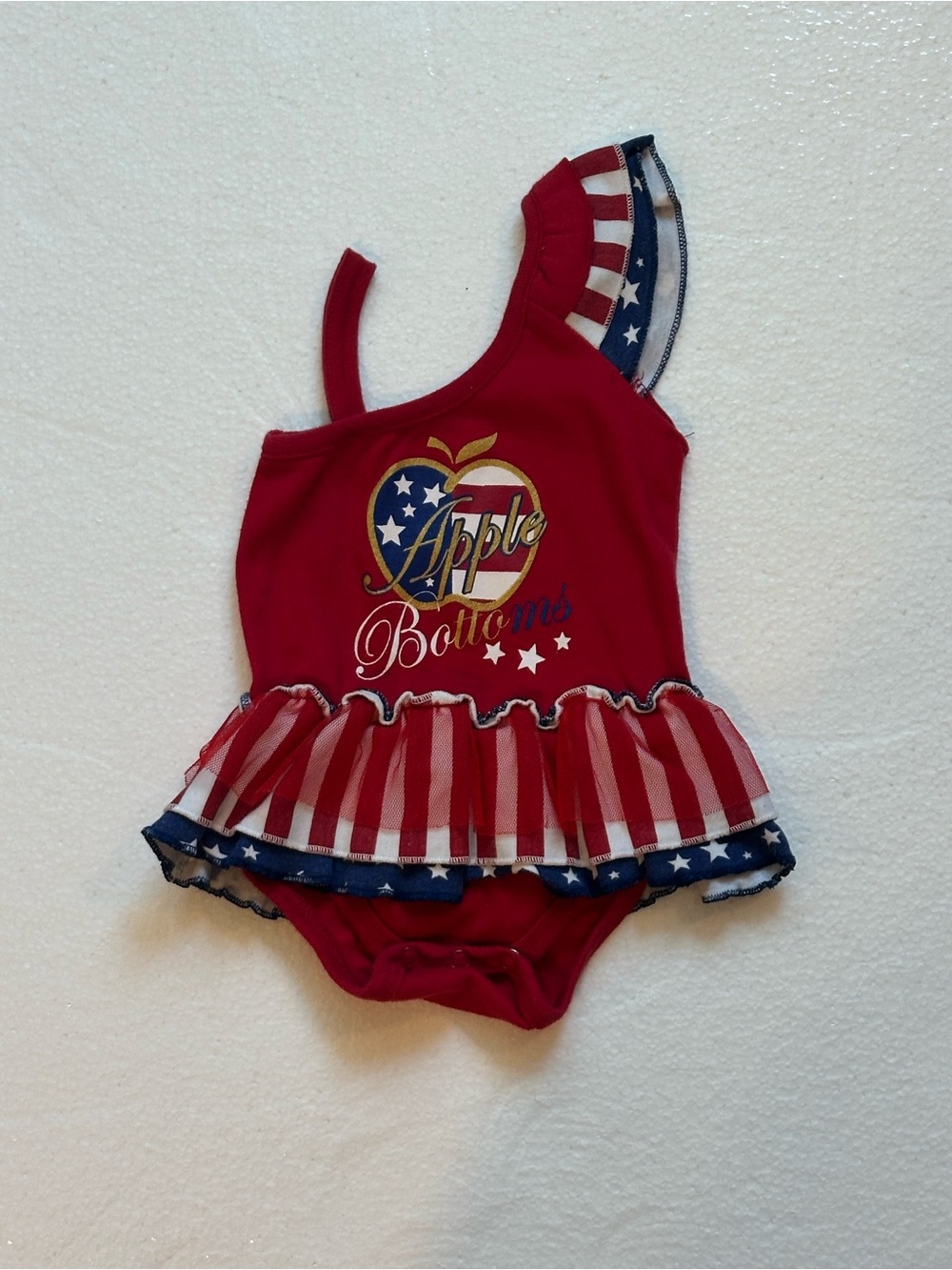 Apple Bottoms Girls' Red Patriotic One-Piece Outfit